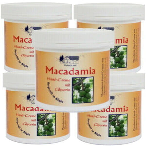 Macadamia Hand Creme für trockene und beanspruchte Haut 250 ml 5er Pack
