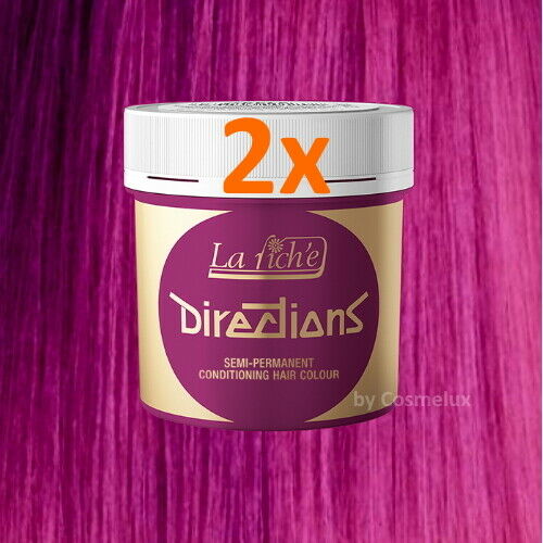LaRiche Directions Haarfarbe Cerise Pink Direktziehend Haartönung 88ml 2er Pack