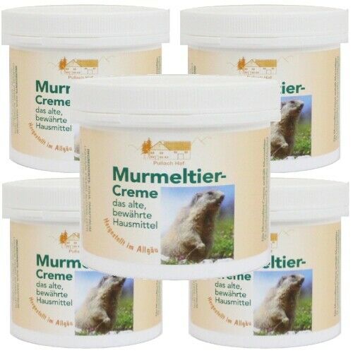 Murmeltier Creme Qualität Vom Pullach Hof 250ml Wohltuend- Made in Allgäu - 5er
