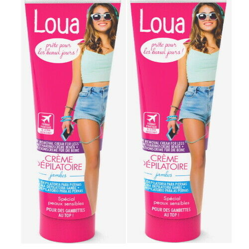 Loua Enthaarungscreme Haarentfernung Speziell Beine&Arme hautschonend 100ml 2x