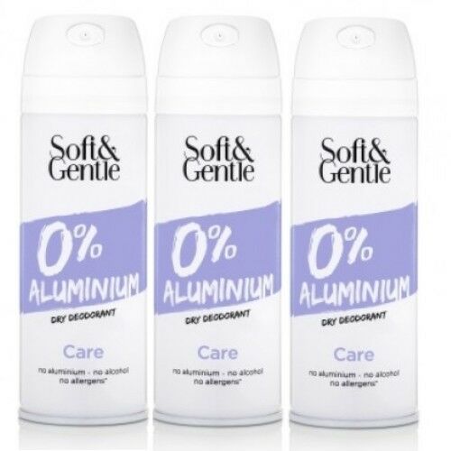 SOFT & GENTLE Care 0% Aluminium 0% Alcohol Antitranspirant Deodorant 150ml 3er