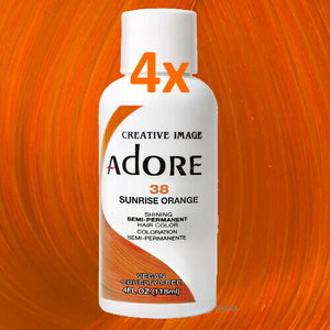 Adore Creative Haarfarbe Direktziehende Haartönung Sunrise Orange 38 118ml 4er P