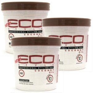 Eco Styler Professional Haar Styling Gel Coconut Oil Kokosöl Stark 473ml 3er Pk