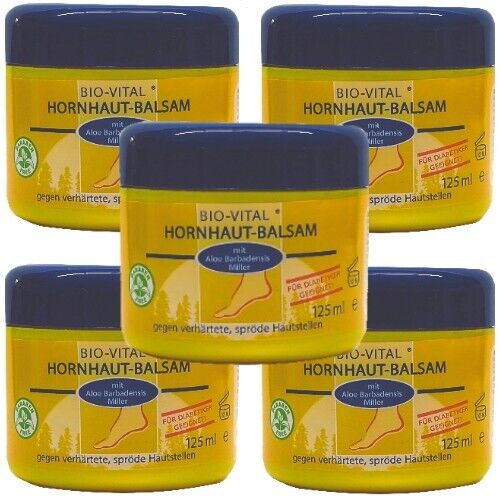 Bio-Vital Hornhaut Balsam Harnstoff Hornhautentfernung Fußcreme 125ml 5er Pack