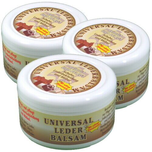 Lederbalsam Universal Lederpflege mit echtem Bienenwachs 250ml 3er Pack