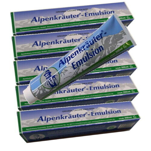 Alpenkräuter Emulsion Creme Homöopathie Original Lacure Salbe 200ml 6er Pack