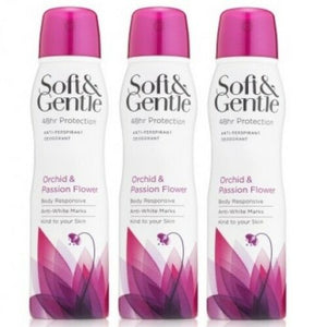 SOFT & GENTLE Orchid & Passion 48H Antitranspirant Deodorant Sensitive 150ml 3er