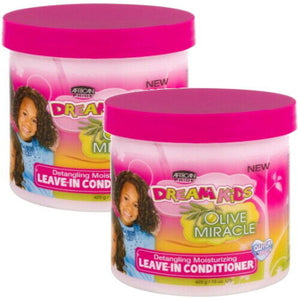 African Pride Dream Kids Olive Miracle Detangling Leave in Conditioner 425g 2x