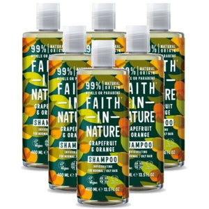 Faith in Nature Grapefruit & Orange Shampoo VEGAN Parabenfrei 400ml 6er Pack