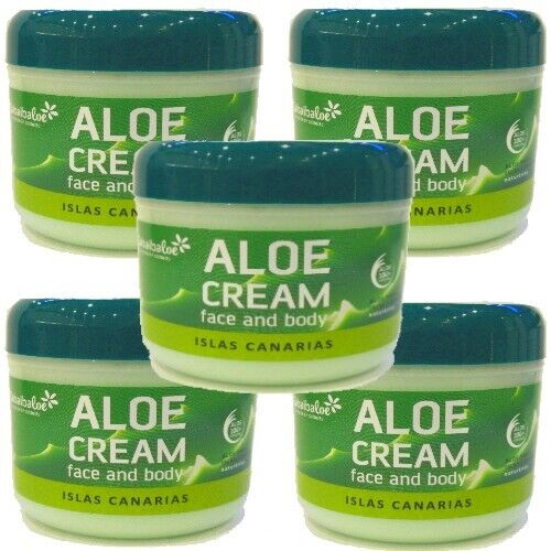 Tabaibaloe Canary ALOE VERA face &amp; body CREAM Face Cream Body Cream 5 Pack