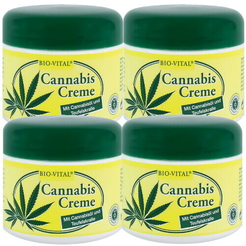 BIO-VITAL Cannabis Hemp Cream Body Cream with Devil's Claw 125ml 4-pack