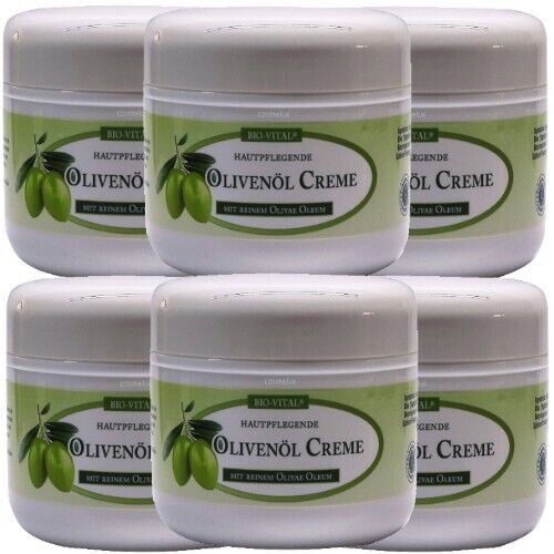 Bio-Vital Oliven Öl Creme Olivenöl Tagescreme Schützend Pflegend 250ml 6er Pack