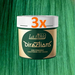 LaRiche Directions Haarfarbe Apple Green Direktziehend Haartönung 88ml 3er Pack