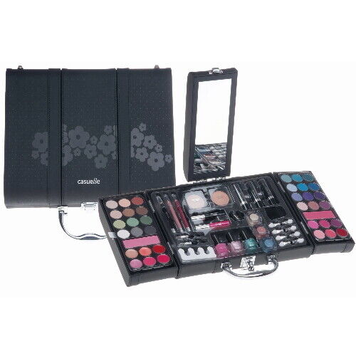Exclusive Kosmetik Make-up praktische Kunstleder Beautycase 63 teilig (e797)
