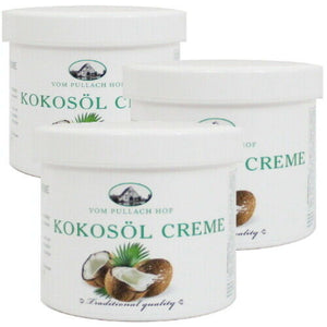 Kokosöl Creme Cellulite Feuchtigkeitspflege Regeneration Kokoscreme 250ml 3er P.