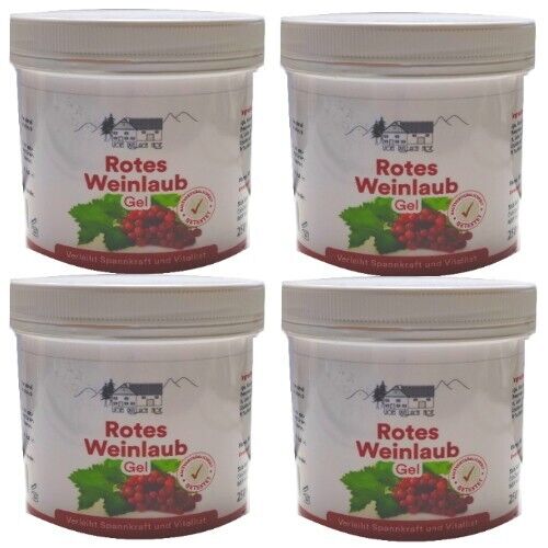 Red vine leaf gel balm gives elasticity, vitality for tired legs 250ml 4x