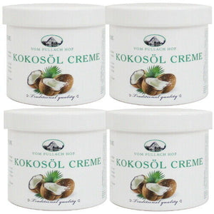 Kokosöl Creme Cellulite Feuchtigkeitspflege Regeneration Kokoscreme 250ml 4er P.