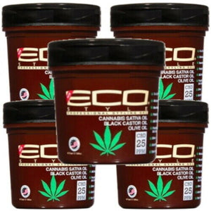 Eco Styler Cannabis Sativa, Black Castor, Oliven Öl Haar Styling Gel 473ml 5er Pack