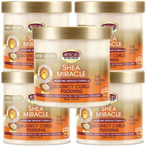 African Pride Shea Butter Miracle Moisture Intense Bouncy Curls Pudding 425g 5x