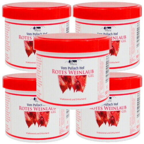 Red Vine Leaf Gel Skin Care Pullach Hof Lotion Balm Cream 500ml 5 Pack