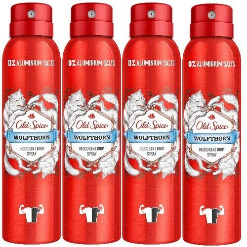 Old Spice WOLFTHORN Deodorant Bodyspray 150ml 4er Pack