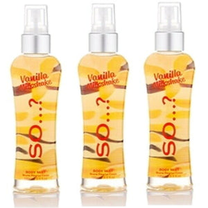 SO...?  VANILLA Milkshake Body Mist Parfum Spray 100 ml 3er Pack