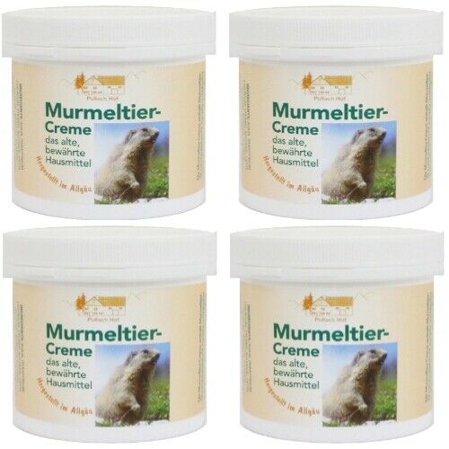 Murmeltier Creme Qualität Vom Pullach Hof 250ml Wohltuend- Made in Allgäu - 4er