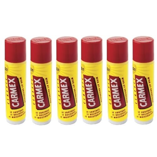 Pack of 6 Carmex Classic Lip Balm Original STICK Lip Balm 4.25g