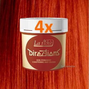 LaRiche Directions Haarfarbe Farbcreme FIRE Direktziehende Haartönung 88ml 4er P