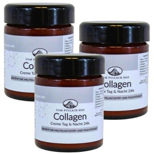 COLLAGEN CREME Tag &Nacht 24h Feuchtigkeitscreme Anti Aging  Hautpflege 100ml 3x