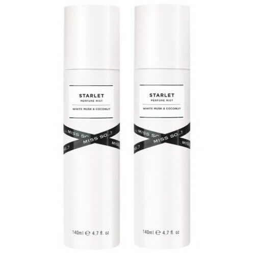 MISS SO...? STARLET White Musk &amp; Coconut Body Mist Perfume Spray 140 ml pack of 2