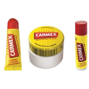 Carmex Classic Lippenbalsam Original 1x STICK + 1x TUBE 1x TIEGEL Lip Balm WoW