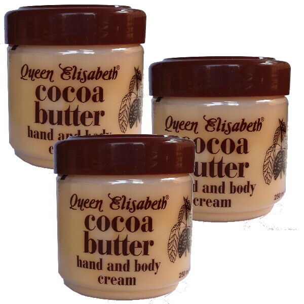 Queen Elisabeth Cocoa Kakao Butter Cream Hand und Körper Creme 250ml 3er Pack
