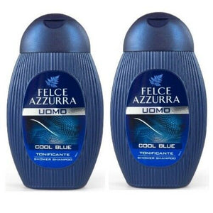 Felce Azzurra UOMO COOL BLUE Men Showergel Duschgel & Shampoo PAGLIERI 2er Pack