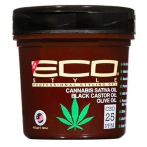 Eco Styler Cannabis Sativa, Black Castor, Oliven Öl Haar Styling Gel 473ml