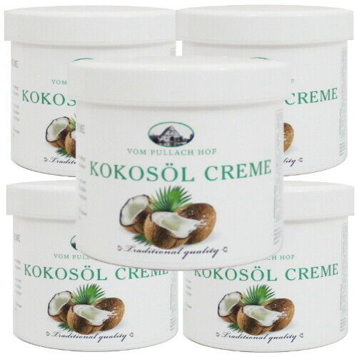 Kokosöl Creme Cellulite Feuchtigkeitspflege Regeneration Kokoscreme 250ml 5er P.