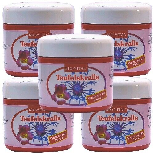 Bio-Vital Teufelskralle Balsam lockert, vitalisiert verspannte Muskeln 125ml 5x