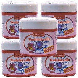 Bio-Vital Teufelskralle Balsam lockert, regeneriert verspannte Muskeln 125ml 5x