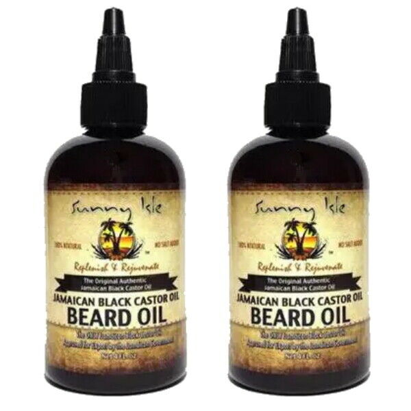 Sunny Isle Jamaican Black Castor Beard Oil Bartöl Rizinusöl 59ml 2er Pack