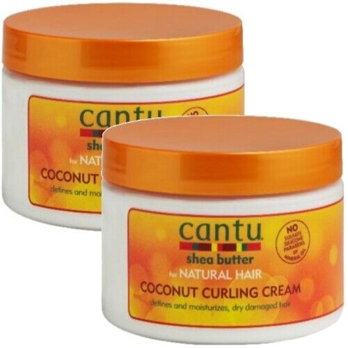 Cantu Shea Butter Coconut Curling Locken Creme Haar Styling Hair 340g 2er Pack