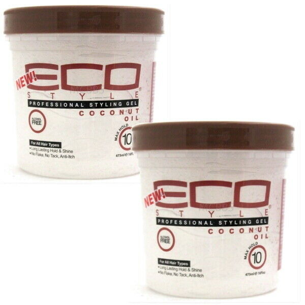 Eco Styler Professional Haar Styling Gel Coconut Oil Kokosöl Stark 473ml 2er Pk