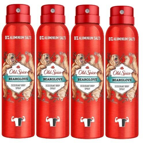 Old Spice BEARGLOVE Deodorant Bodyspray 150ml 4er Pack