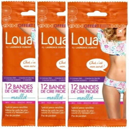 Kaltwachsstreifen wax strips Bikinizone Enthaarung Haarentfernung 12 Strips 3x