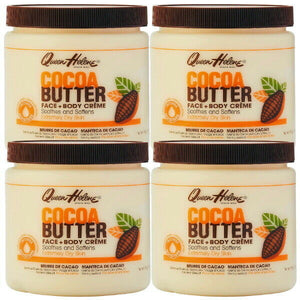 Queen Helene Cocoa Kakao Butter Face+Body Creme Extrem Trockene Haut 425g 4er P.