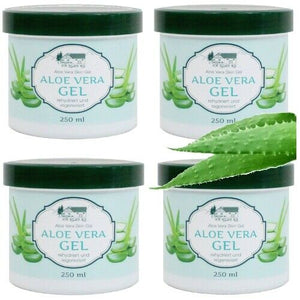 Aloe Vera Gel 250ml - spendet Feuchtigkeit & regeneriert Hautpflege Gel 4er Pack