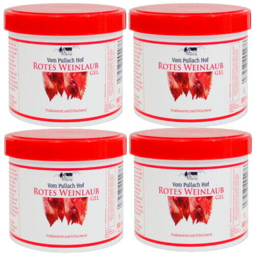Red Vine Leaf Gel Skin Care Pullach Hof Lotion Balm Cream 500ml 4 Pack