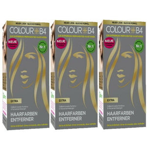 Colour B4 Haarfarben Entferner Extra für dunklen Farbtönen 180ml 3er Pack
