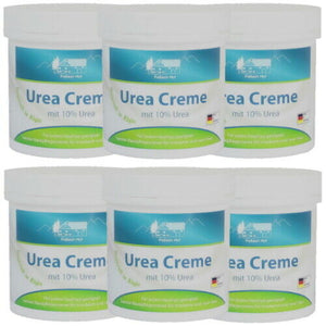 Urea Creme 10 % trockene / raue Horn Haut + Füsse Urea Salbe 250ml 6er Pack
