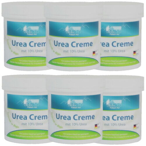 Urea Creme 10 % trockene / raue Horn Haut + Füsse Urea Salbe 250ml 6er Pack