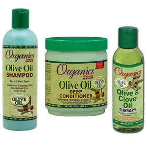 Africa's Best Originals Oliven Öl Shampoo & Deep Conditioner & Haarkur 3er SET